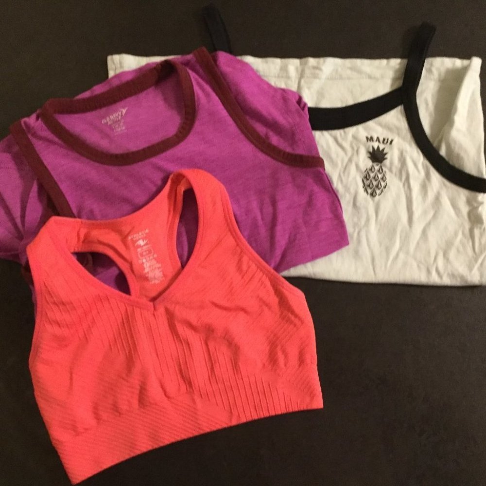 3 tank/crop tops